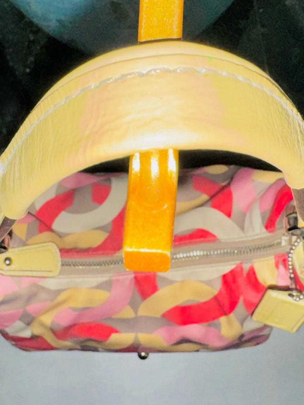 2013 Coach Kristin Multicolor Op-art Hobo Bag